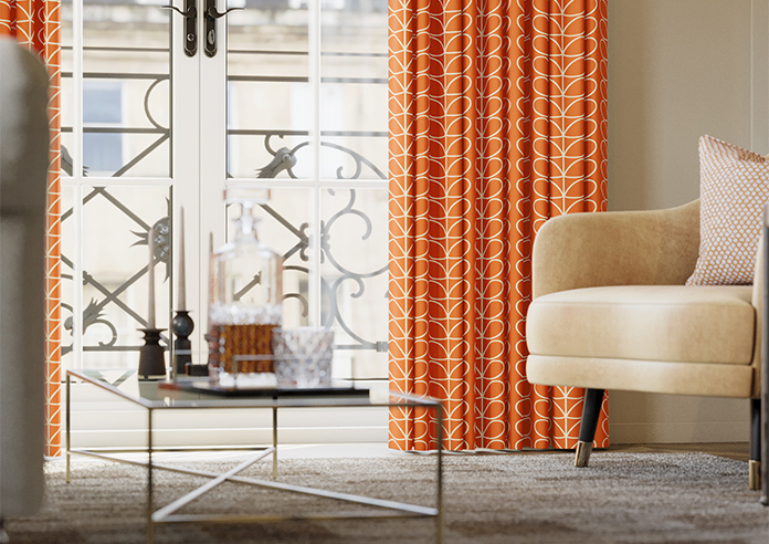 Orla Kiely Linear Stem, Persimmon - Made to Measure Curtains - Image 5